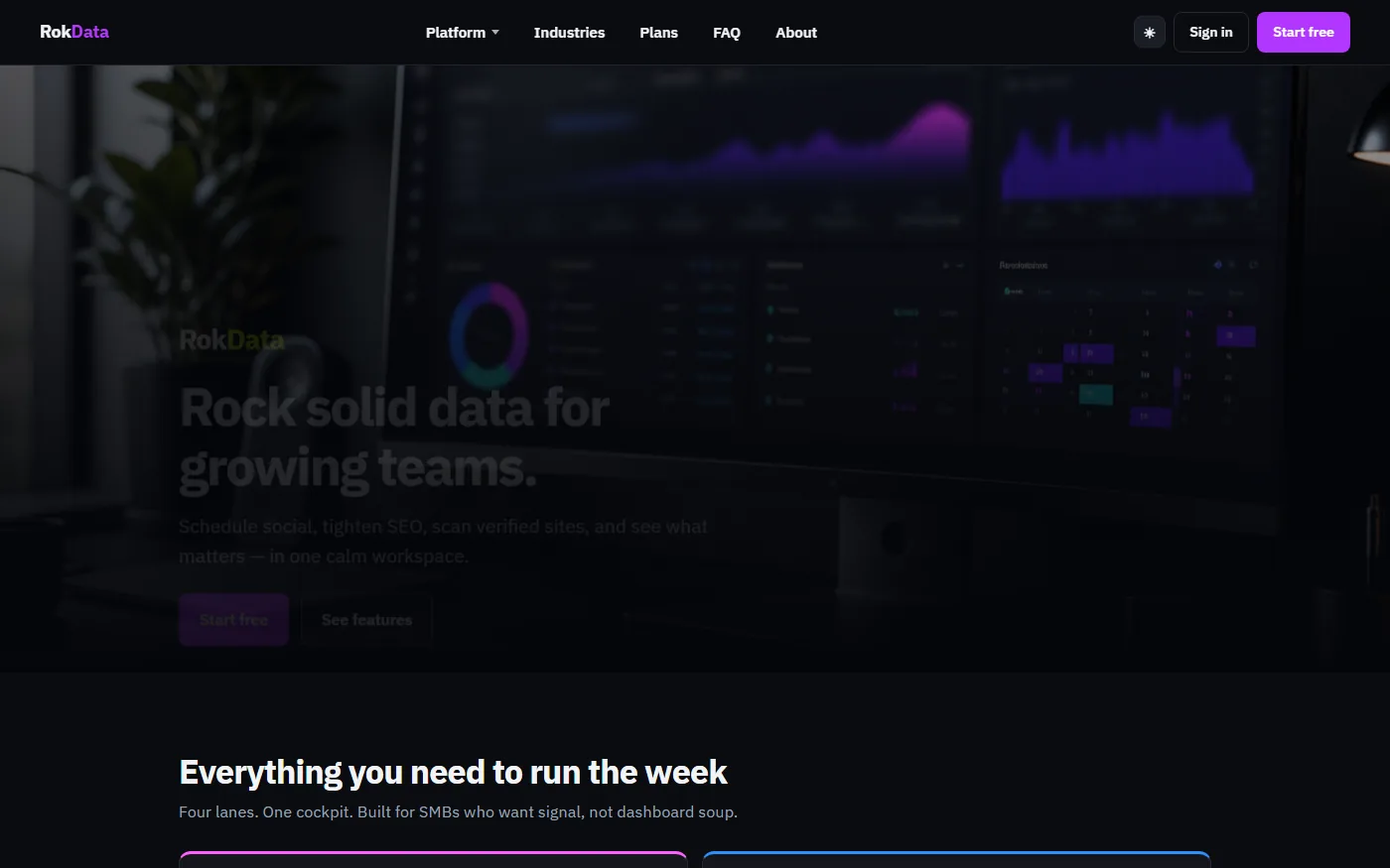 Homepage of RokData